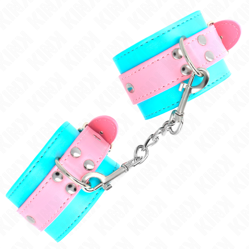 KINK - CUTE WRIST RESTRAINTS BLUE/PINK ADJUSTABLE 16-28 CM X 5 CM