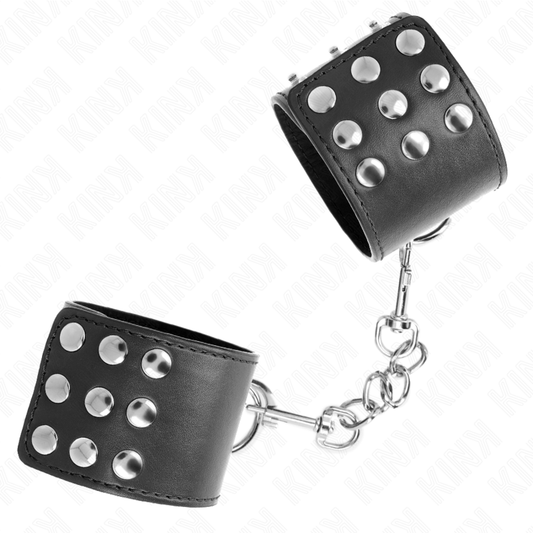 KINK - WRIST RESTRAINTS WITH PUSH CLOSURE BLACK ADJUSTABLE 19-24 CM X 5.5 CM