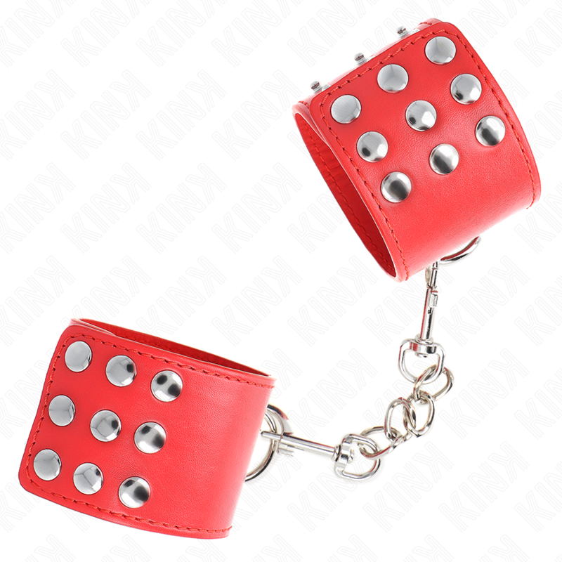 KINK - WRIST RESTRAINTS WITH PUSH CLOSURE RED ADJUSTABLE 19-24 CM X 5.5 CM