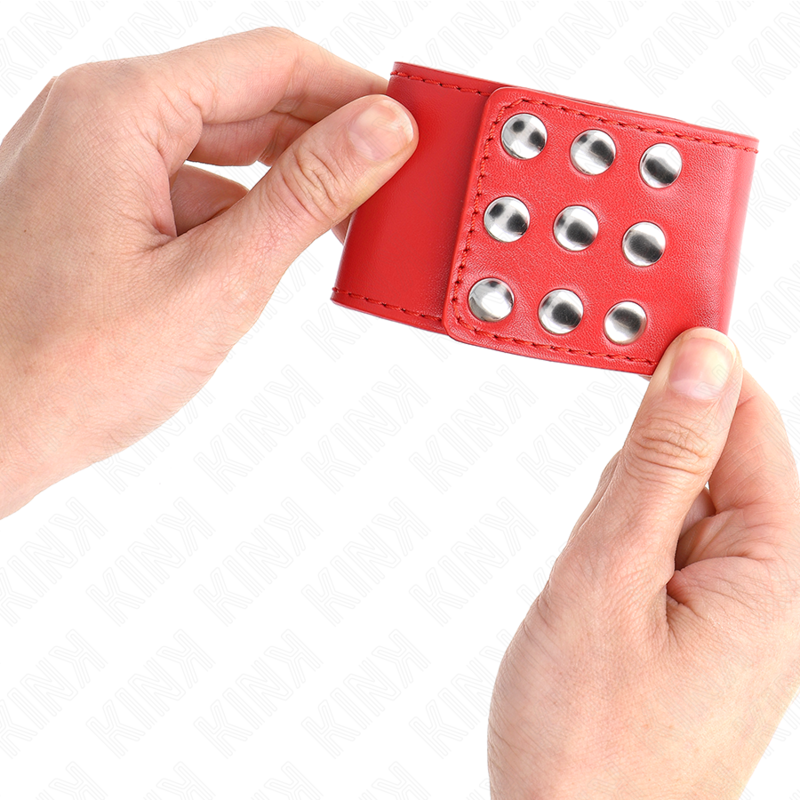 KINK - WRIST RESTRAINTS WITH PUSH CLOSURE RED ADJUSTABLE 19-24 CM X 5.5 CM