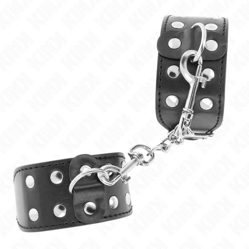 KINK - BRACKETS WITH DOUBLE ROW OF ADJUSTABLE RIVETS BLACK