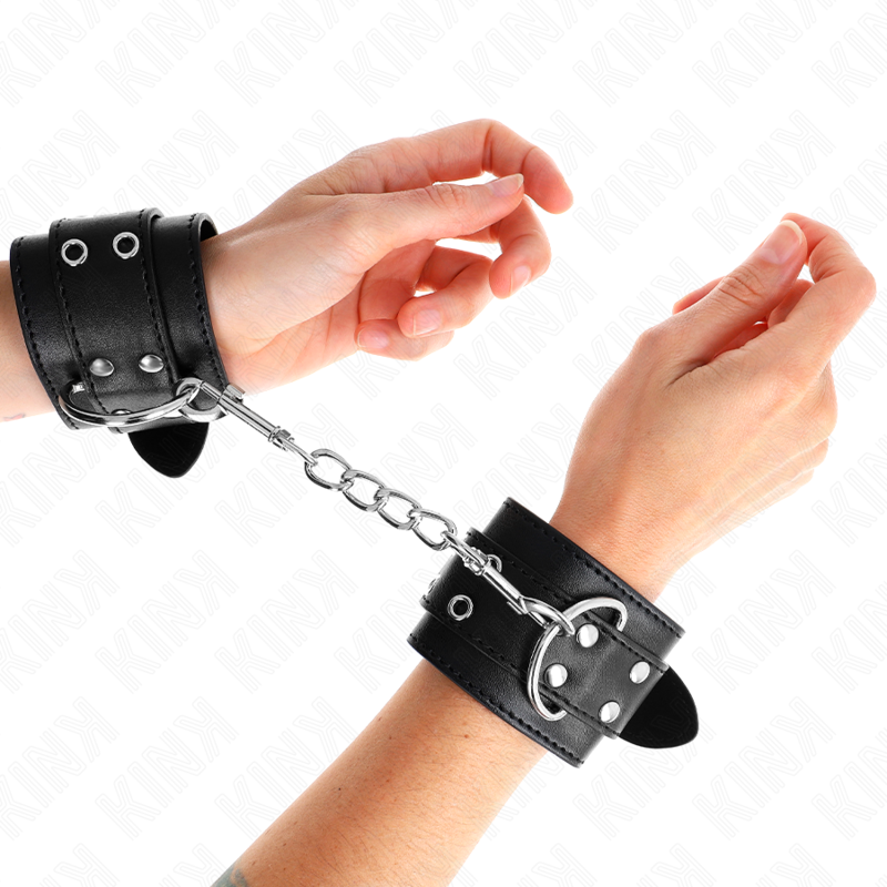 KINK - WRIST RESTRAINT WITH DOUBLE BUCKLE BLACK ADJUSTABLE 19-26 CM