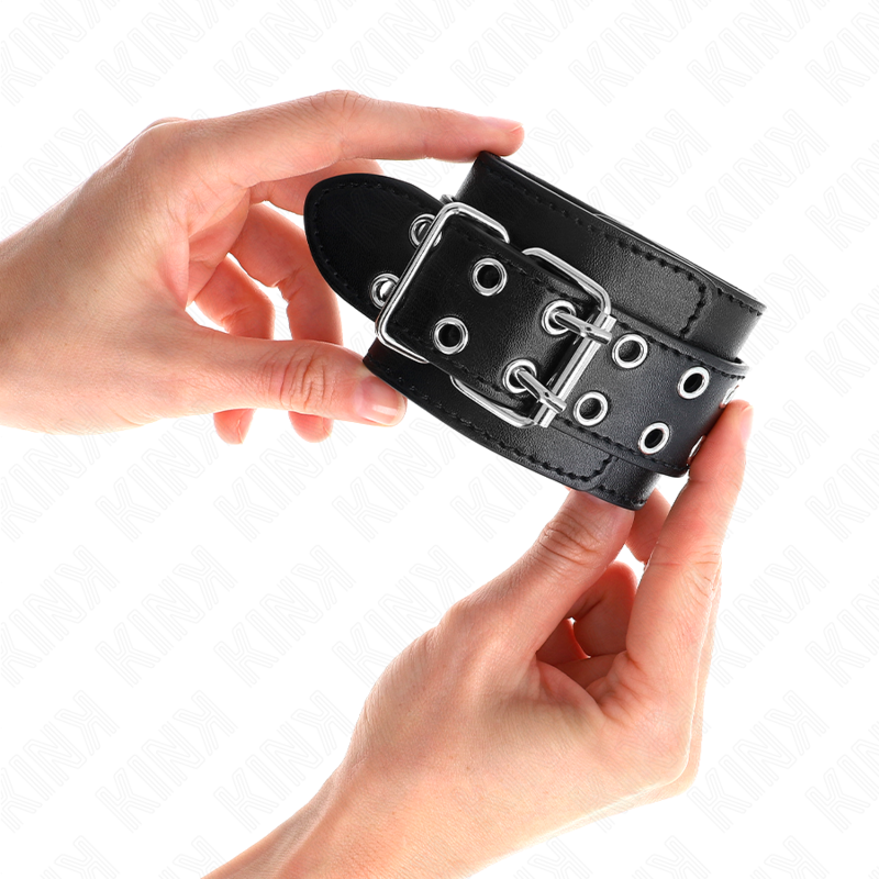 KINK - WRIST RESTRAINT WITH DOUBLE BUCKLE BLACK ADJUSTABLE 19-26 CM
