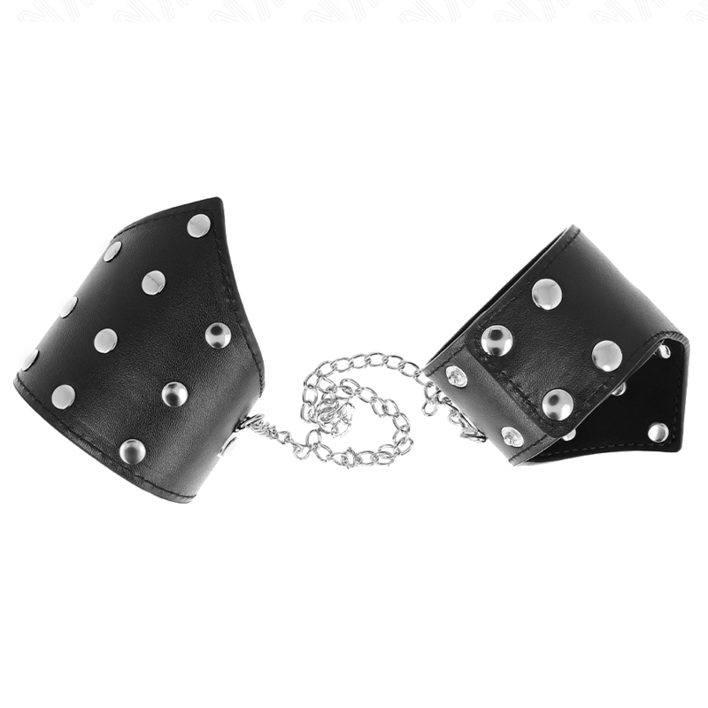 KINK - BLACK POINT-STYLE BRACELETS WITH CHAIN, ADJUSTABLE 17-23 CM X 8.5 CM