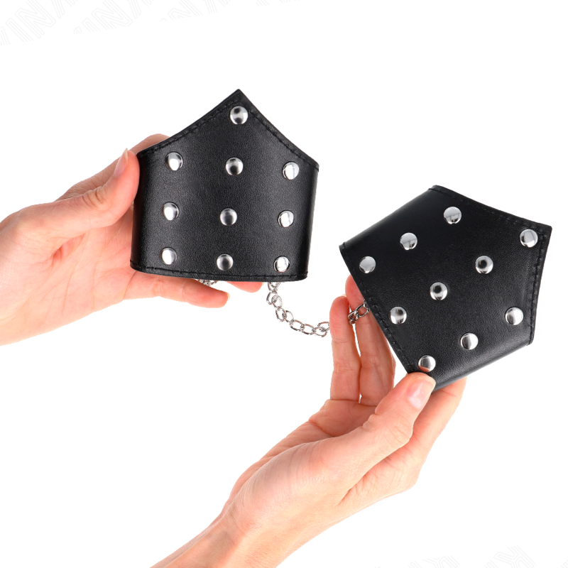 KINK - BLACK POINT-STYLE BRACELETS WITH CHAIN, ADJUSTABLE 17-23 CM X 8.5 CM