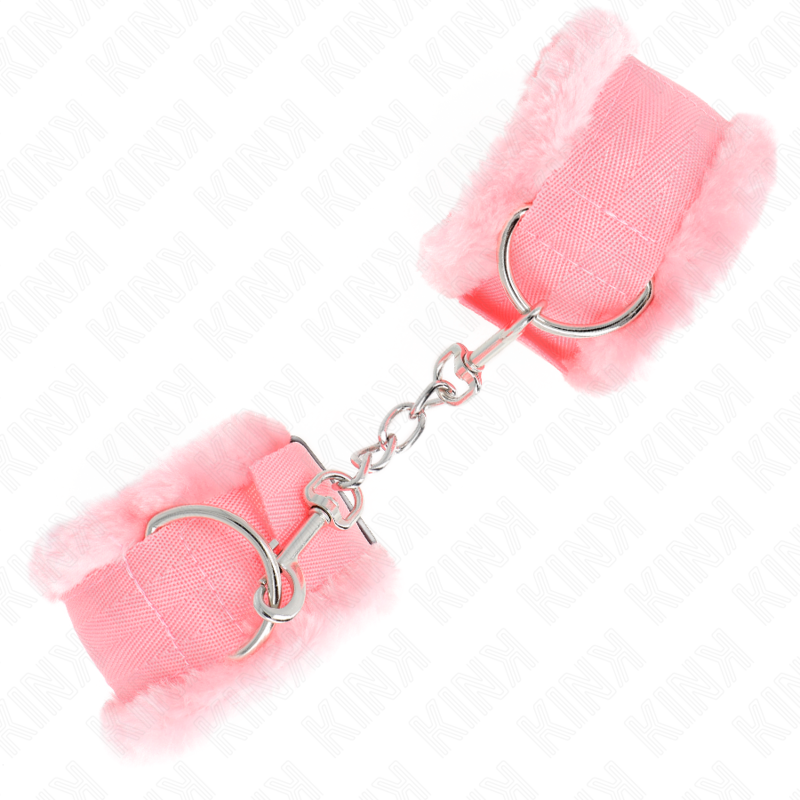 KINK - FUR-LINED WRIST RESTRAINTS PINK ADJUSTABLE 17-31 CM X 7 CM
