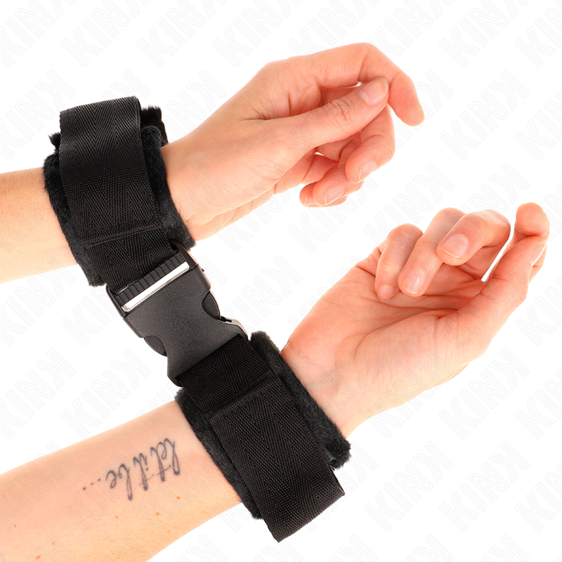 KINK - NYLON BIND HAND CLOSURES WITH VELCRO CLOSURE RED-BLACK MODEL 1 ADJUSTABLE 25-35 CM X 6 CM