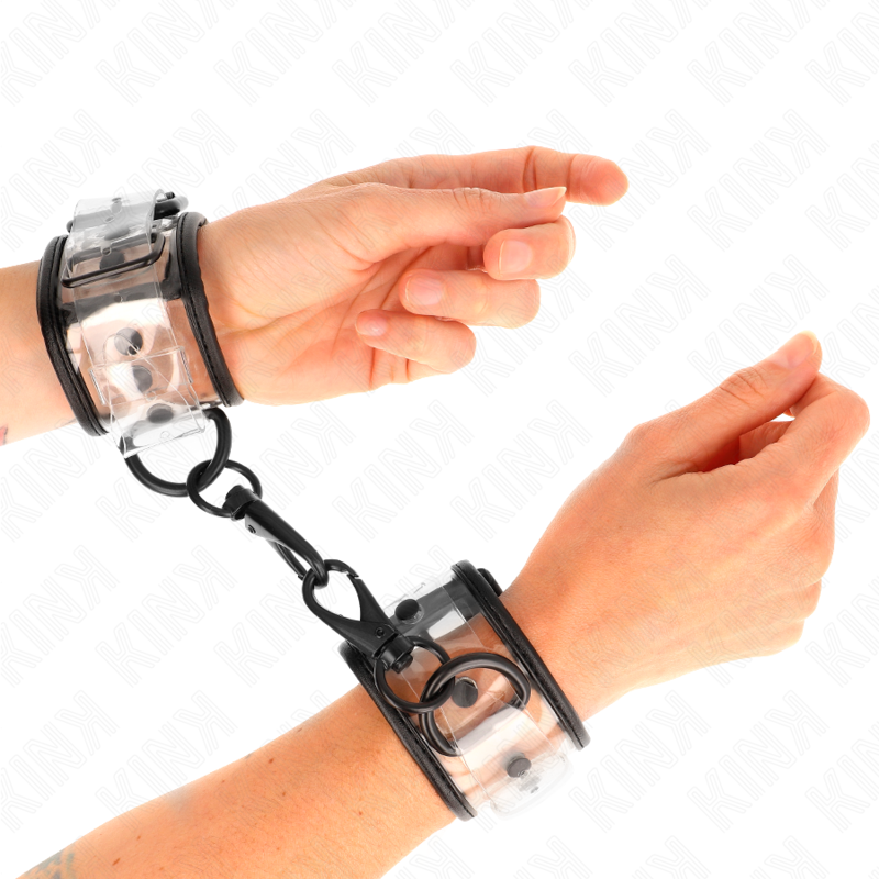 KINK - TRANSPARENT WRIST CUFFS ADJUSTABLE 18-30 CM X 5.5 CM