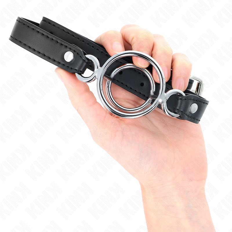 KINK - GAUG WITH MULTIPLE O-RINGS 5 CM BLACK 63 X 2.5 CM