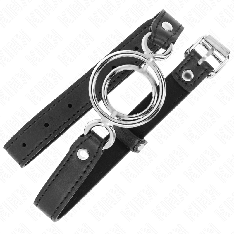 KINK - GAUG WITH MULTIPLE O-RINGS 5 CM BLACK 63 X 2.5 CM