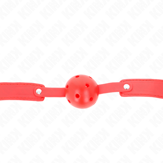 KINK - RED BREATHABLE BALL 4.5 CM Gag 65 x 2.5 CM