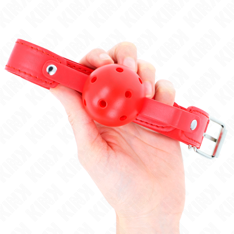 KINK - RED BREATHABLE BALL 4.5 CM Gag 65 x 2.5 CM