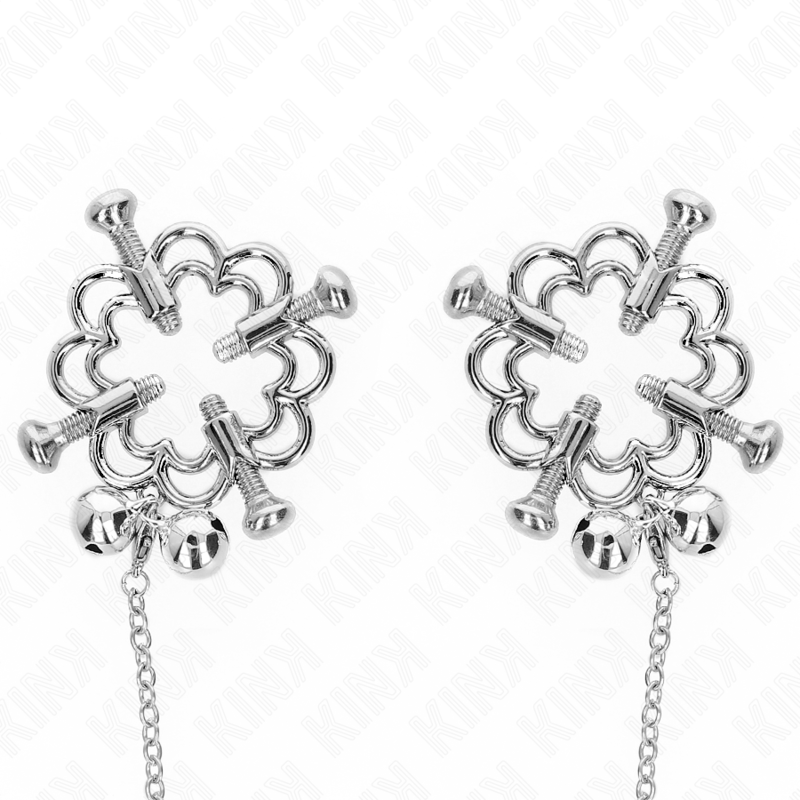 KINK - METAL FLOWER NIPPLE CLIPS WITH CHAIN