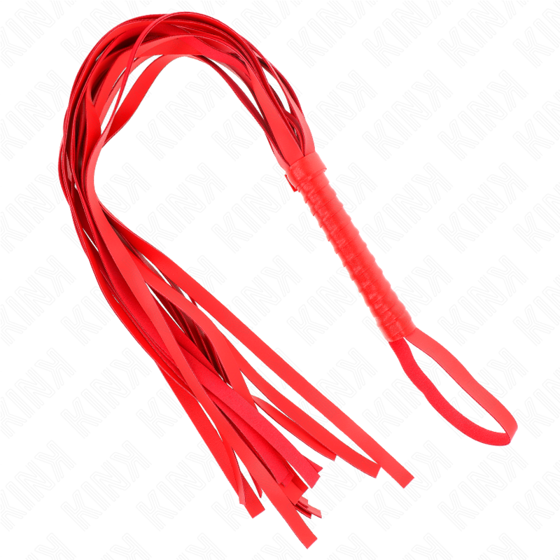 KINK - RED WHIP WITH SHORT HANDLE AND LONG TAIL 70 CM