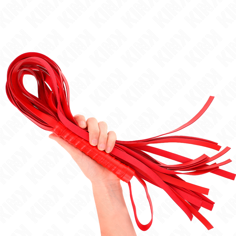 KINK - RED WHIP WITH SHORT HANDLE AND LONG TAIL 70 CM