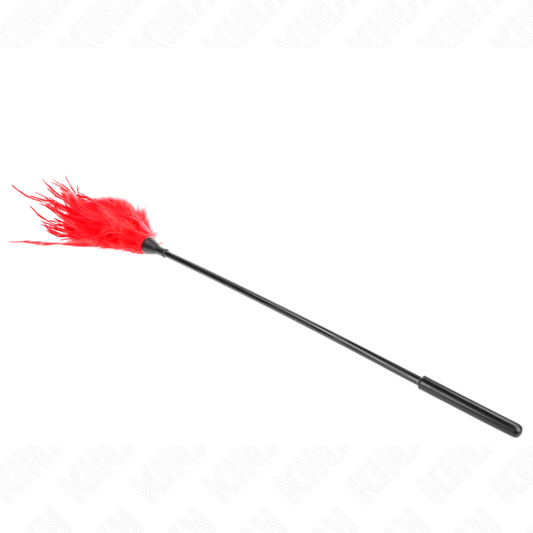 KINK - MULTIPLE RED TICKET FEATHERS 45 CM