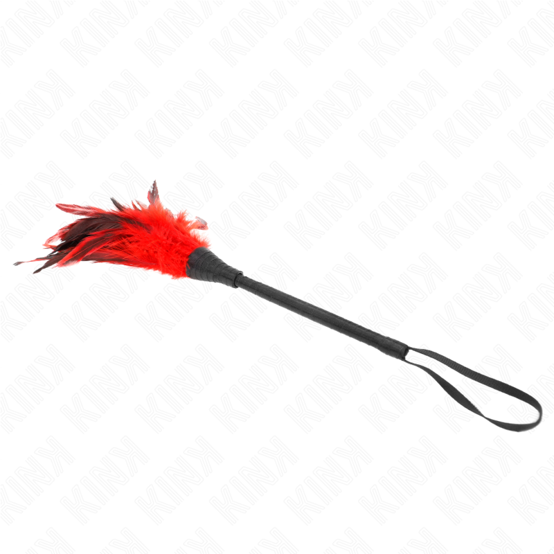 KINK - RED MAIDS HORN-SHAPED TICKLE CHICKEN FEATHERS 36 CM