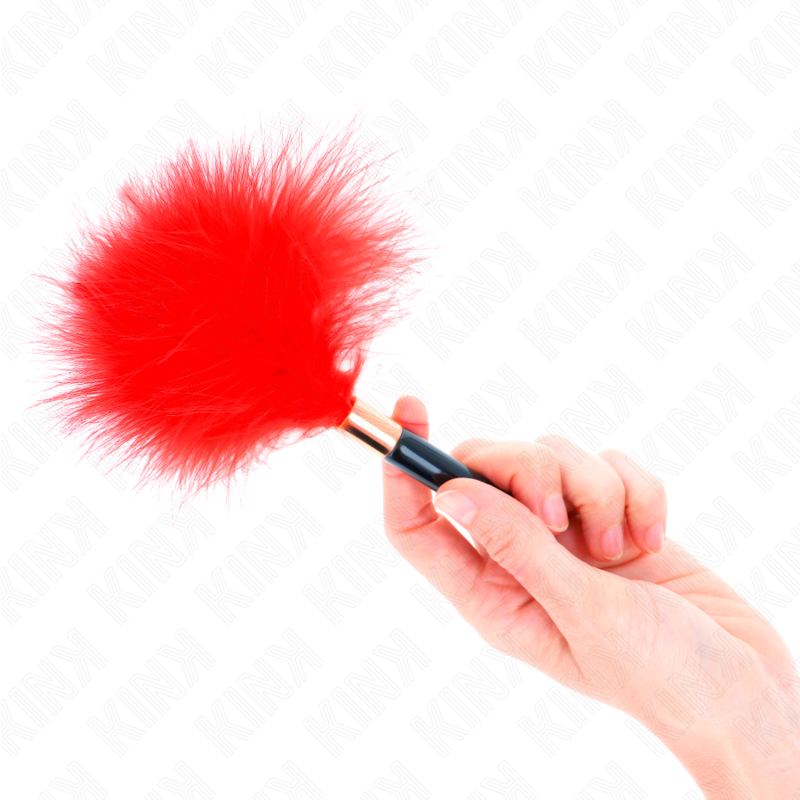 KINK - RED-GOLD METAL TICKLE FEATHERS 18 CM