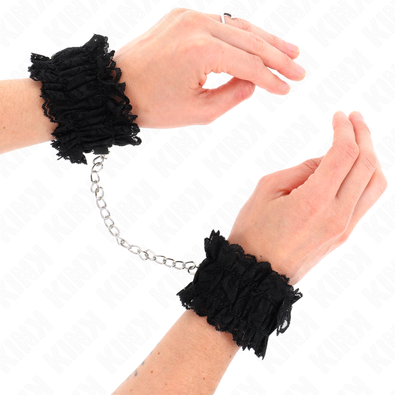 KINK - ELASTIC LACE WRIST RESTRAINTS NEGRO