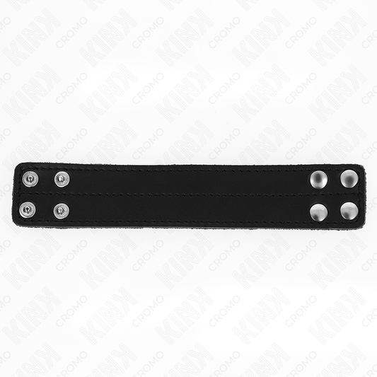 KINK - LEATHER PENIS RING WITH SNAP CLOSURE 18.5 X 3.3 CM