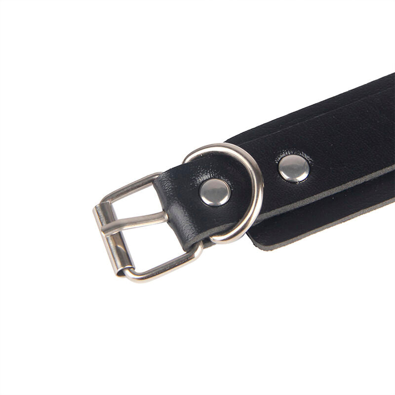 SUBBLIME - 953690 HANDSCHELLEN MIT BONDAGE-GÜRTEL SCHWARZ EINE GRÖSSE