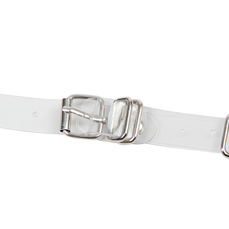 SUBBLIME - 953737 Chest Strap with Rings and Chains Silver One Size