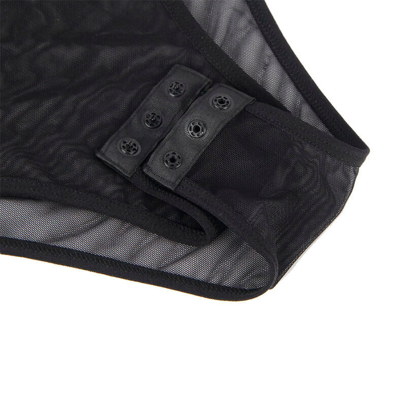 SUBBLIME - 954055 SEXY SPITZEN-BODY SCHWARZ S/M