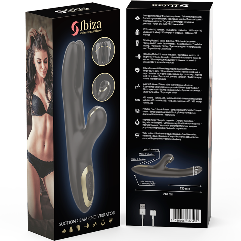 IBIZA - DOUBLE VIBRATOR CLAMP BLACK