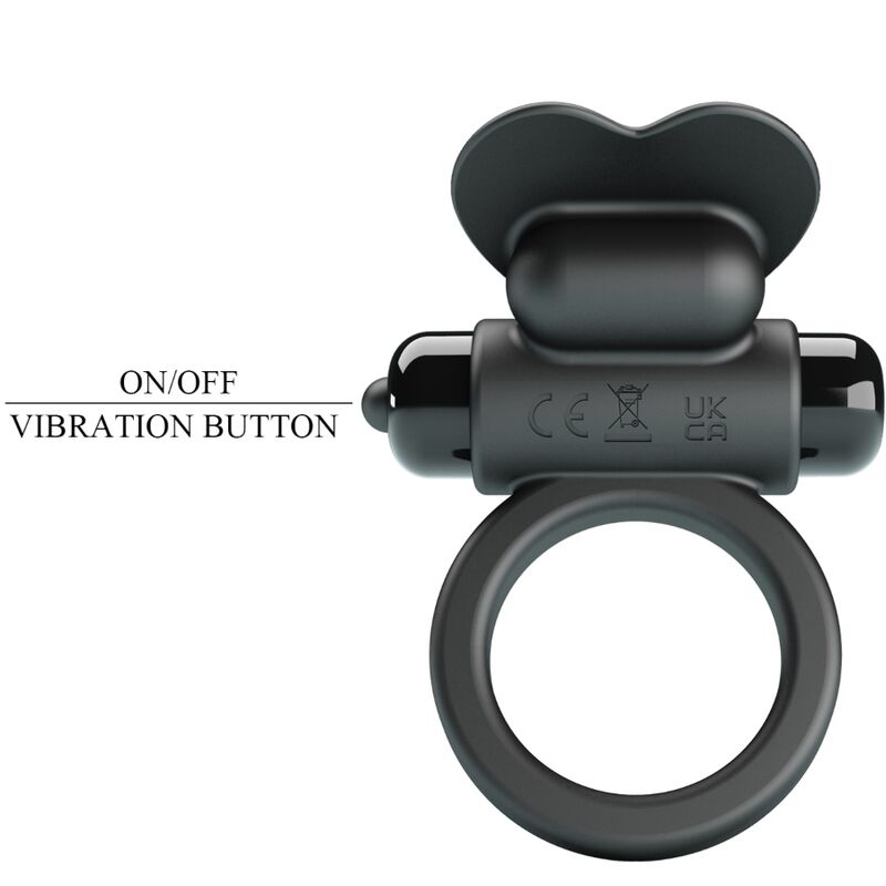 PRETTY LOVE - DEBONAIRE VIBRATION RING RABBIT 10 VIBRATIONS BLACK