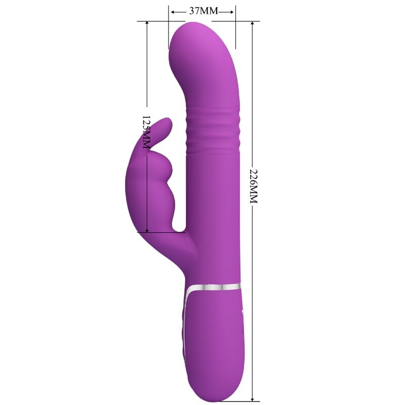 PRETTY LOVE - COALE 4 IN 1 MULTIFUNCTIONAL RABBIT VIBRATOR PURPLE