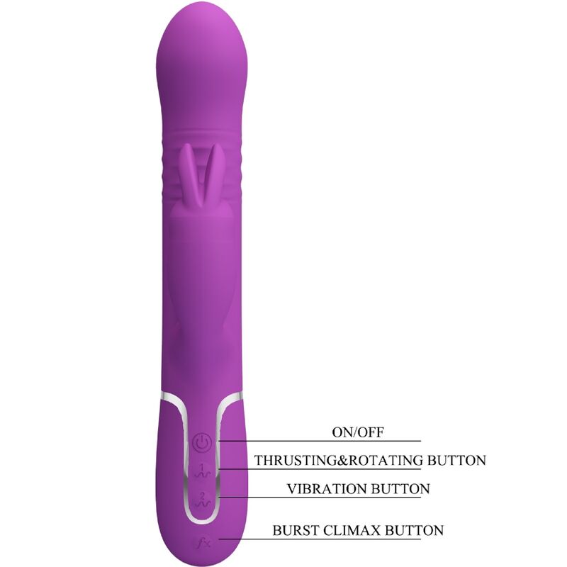 PRETTY LOVE - COALE 4 IN 1 MULTIFUNCTIONAL RABBIT VIBRATOR PURPLE