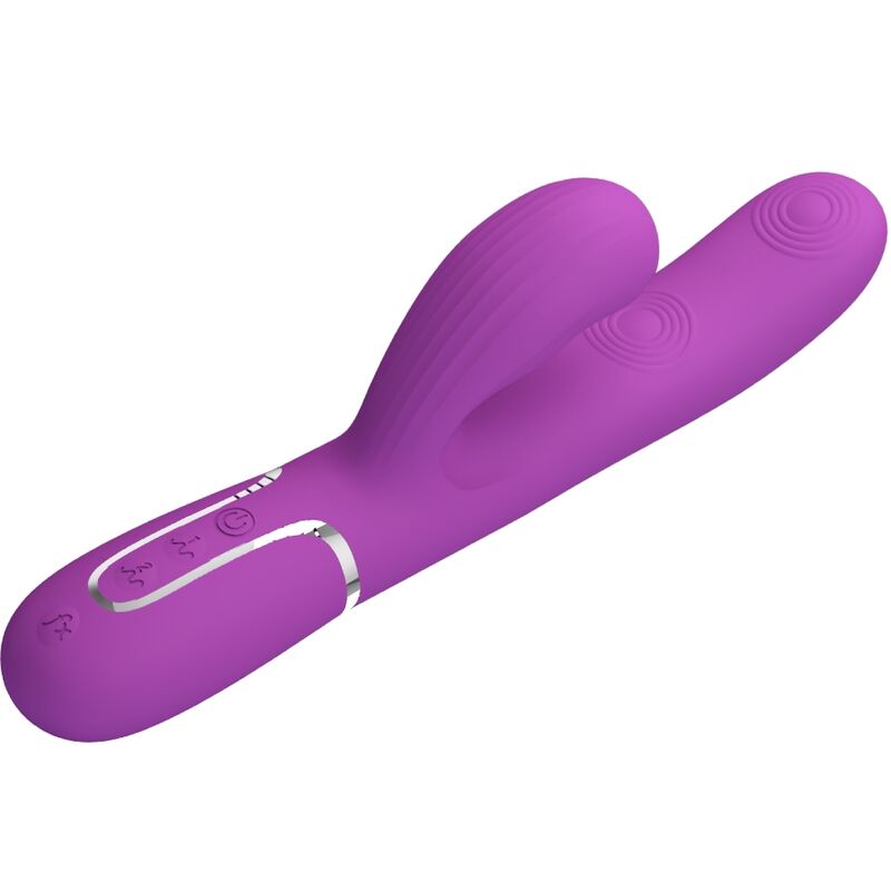 PRETTY LOVE - PERLITA 3 IN 1 MULTIFUNCTIONAL RABBIT VIBRATOR PURPLE
