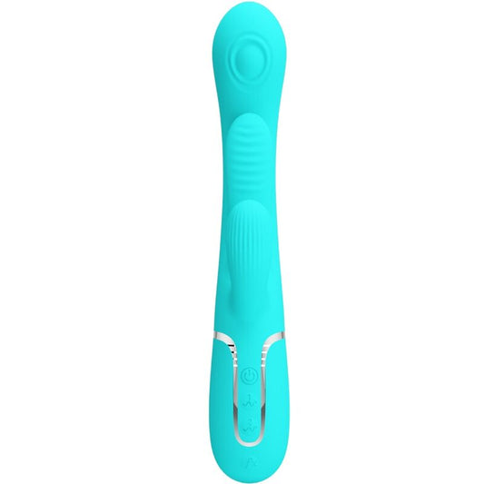 PRETTY LOVE - SHANIA TRIPLE RABBIT MULTIFUNCTIONAL VIBRATOR 3 IN 1 BLUE