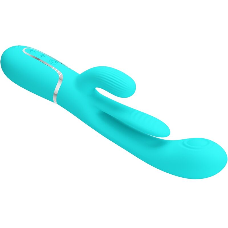 PRETTY LOVE - SHANIA TRIPLE RABBIT MULTIFUNCTIONAL VIBRATOR 3 IN 1 BLUE