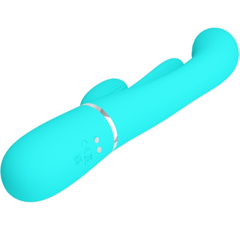 PRETTY LOVE - SHANIA TRIPLE RABBIT MULTIFUNCTIONAL VIBRATOR 3 IN 1 BLUE