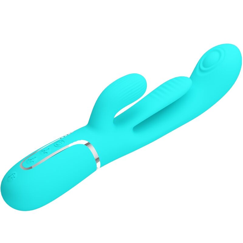 PRETTY LOVE - SHANIA TRIPLE RABBIT MULTIFUNCTIONAL VIBRATOR 3 IN 1 BLUE
