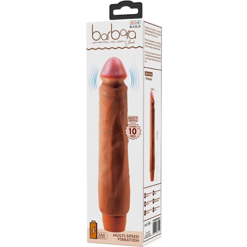 BAILE - JACK REALISTIC VIBRATOR 26 CM MULATTE