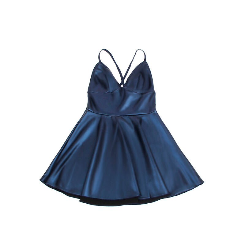 SUBBLIME - 955410 DRESS WITH BLUE LEATHER STRAPS S/M
