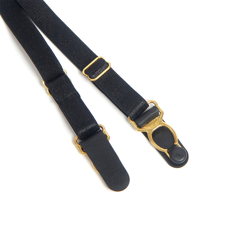 SUBBLIME - 955458 BLACK LEATHER BODYSUIT WITH ZIPPER S/M