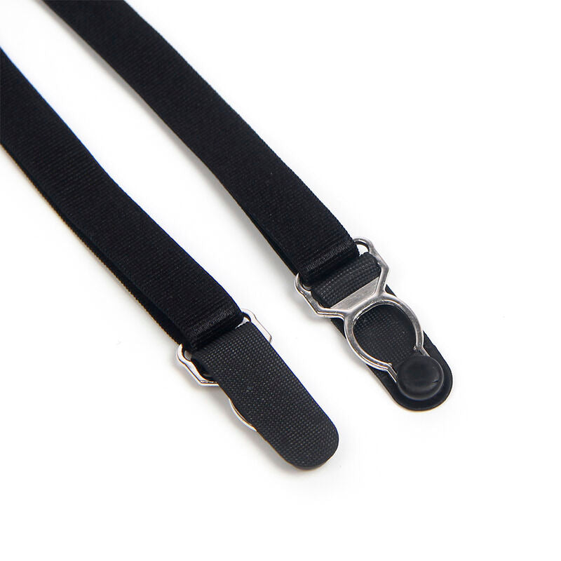 SUBBLIME - 955502 LACE BODYSUIT WITH BOWLS AND STRAPS BLACK L/XL