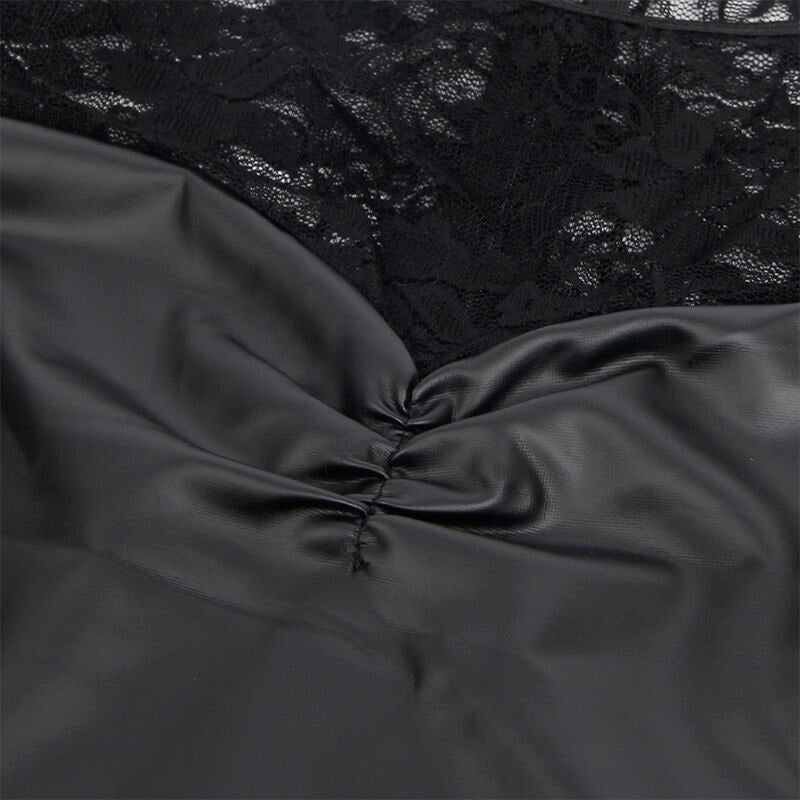 SUBBLIME - 955595 Long-sleeved dress with black lace, size S/M