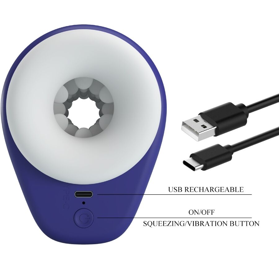 PRETTY LOVE - DJ LADY MALE VIBRATION MASTURBATOR 5 SETTINGS PURPLE