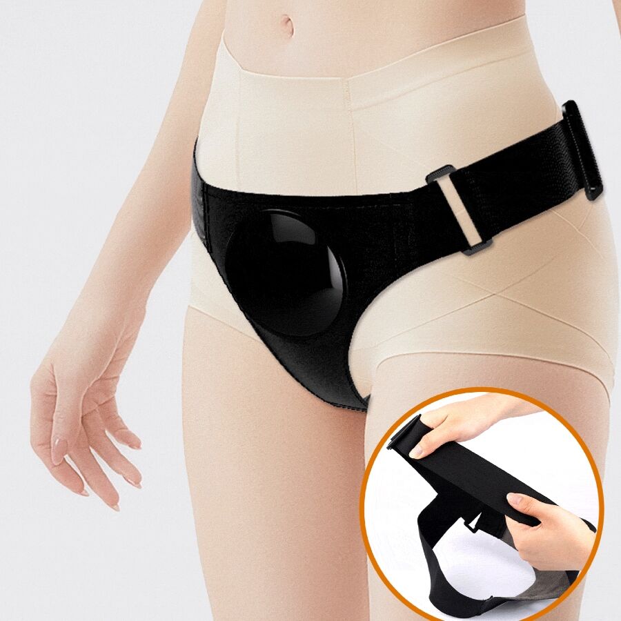 PRETTY LOVE - KYTON UNIVERSAL HARNESS SLIP WITH SQUIRTING DILDO 19 CM MULATO