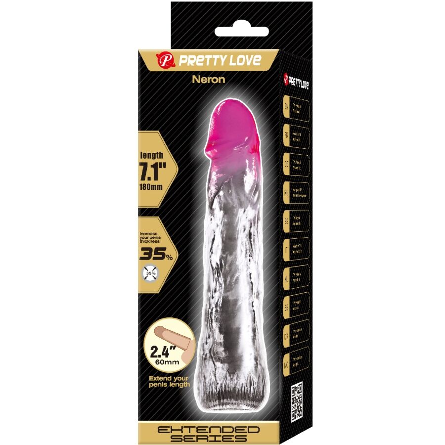 PRETTY LOVE - NERON REALISTIC 6 CM PENIS ENLARGEMENT SLEEVE PINK