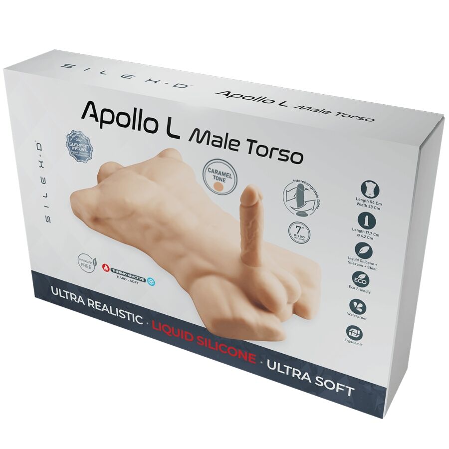 SILEXD - APOLLO L REALISTISCHER MÄNNLICHER TORSO KARAMELL