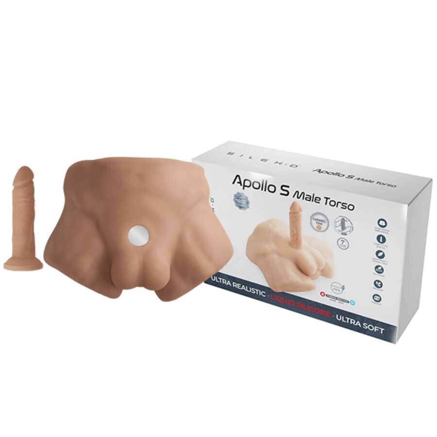 SILEXD - APOLLO S REALISTISCHER MÄNNLICHER HALBTORSO KARAMELL