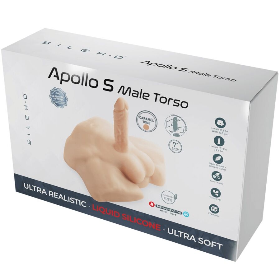 SILEXD - APOLLO S REALISTISCHER MÄNNLICHER HALBTORSO KARAMELL