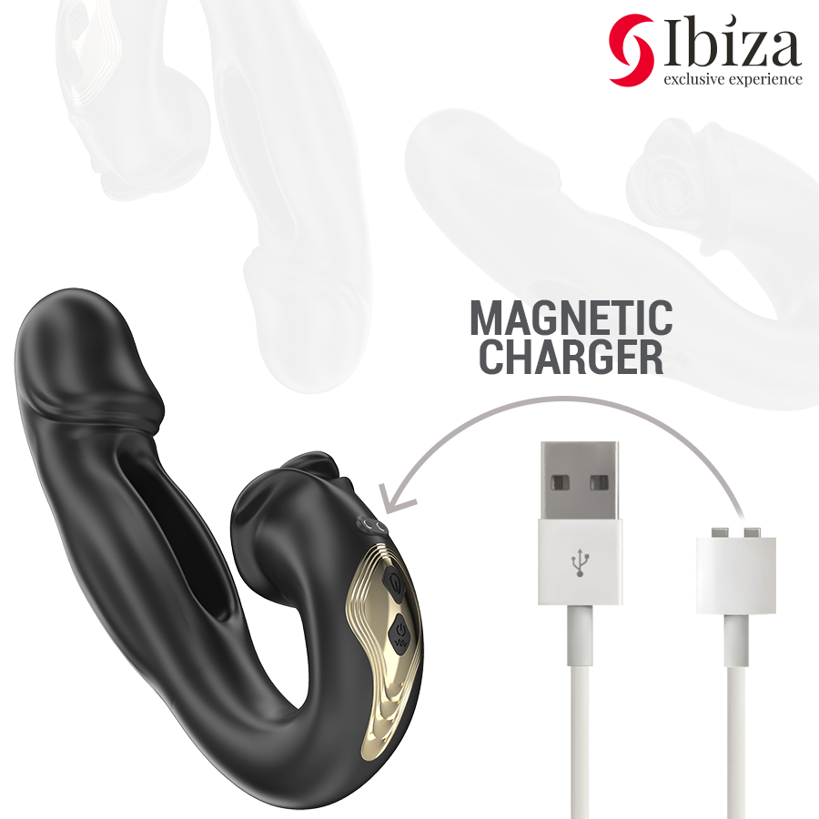 IBIZA - ROSE VIBRATOR SNAP EFFECT AND CLITORAL STIMULATOR