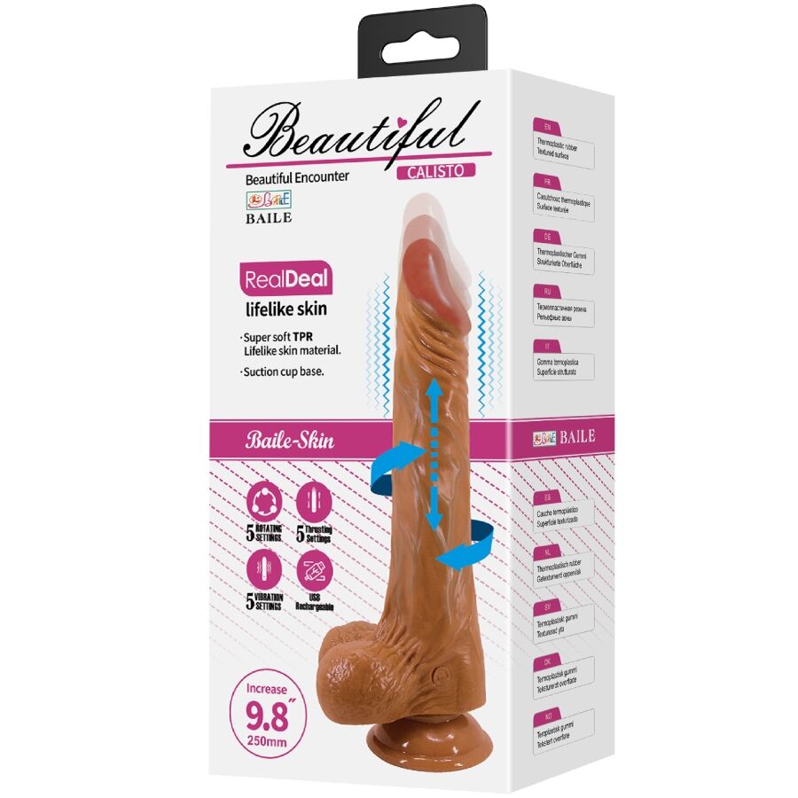 BAILE - CALISTO REALISTIC DILDO 24 CM SKIN COLORS
