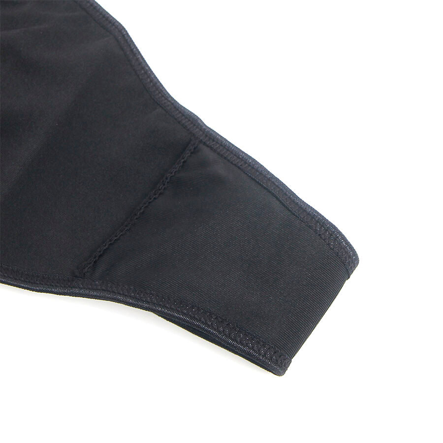 SUBBLIME - 957537 LEATHER DRESS WITH FLORAL LACE BLACK L/XL